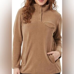 Cozy Brown Fleece Pullover